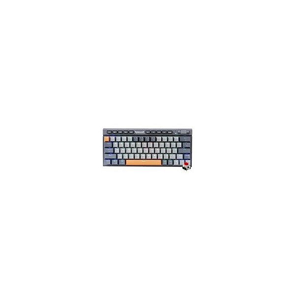 Teclado Gamer Mecânico Redragon K634GG-RGB-Pro Traric Pro Wireless / RGB / Vermelho / Inglês - Cinza