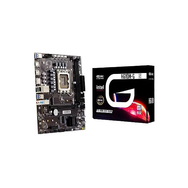 Placa-mãe Goline H610M-G DDR4 Soquete LGA 1700 Chipset Intel H610 Micro ATX - (1 Ano de Garantia)
