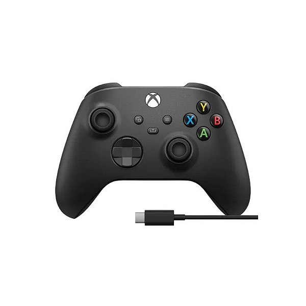 Controle Sem Fio Microsoft Xbox Series X/S + Cabo USB-C Preto