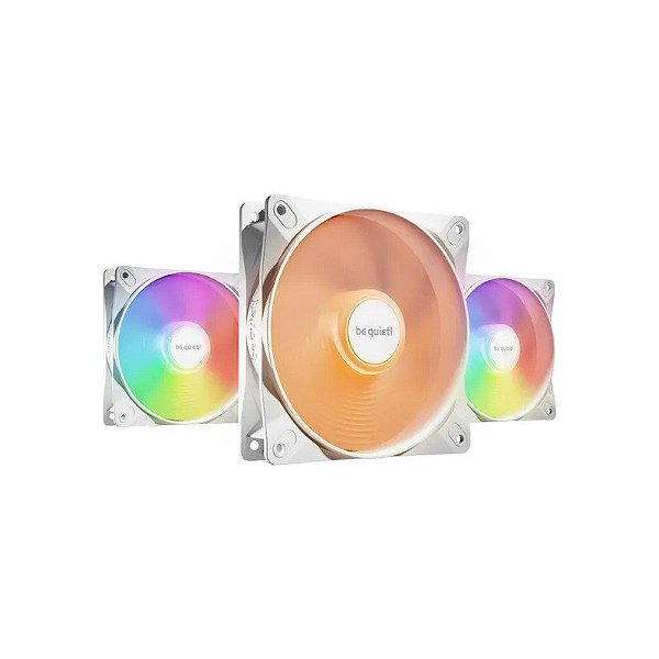 Kit3 ventoinhas Cooler Be Quiet! Light Wings LX 120MM PWM HS BL125 Argb - Branco