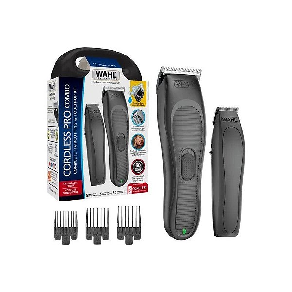 Kit Cortador de Cabelo Wahl Cordless Pro 3028040 - Cinza/Preto