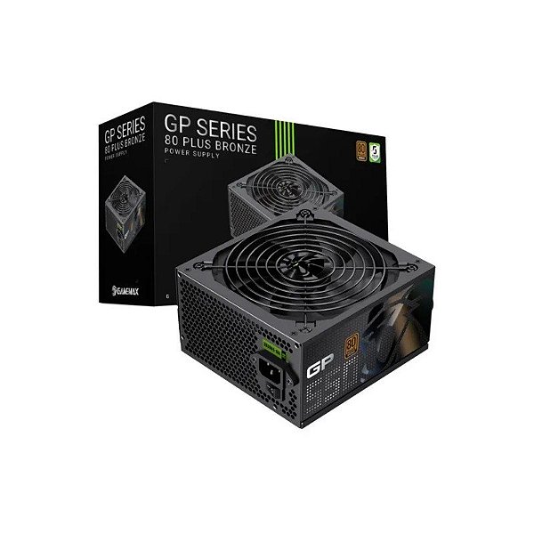 Fonte 550W Gamemax GP Series 80+Bronze Bivolt Black