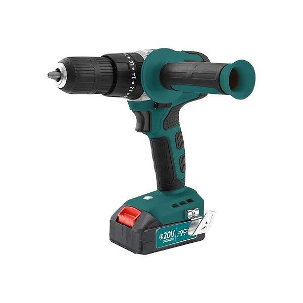 Furadeira de Impacto Xion XI-TOOL28B Sem Fio 13 MM 650 W 220V - Verde/Preto