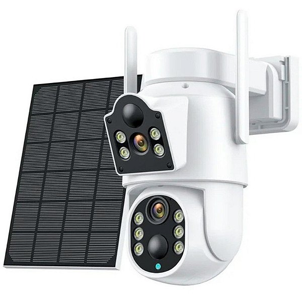 Câmera de Segurança Solar Smart Satellite Externa A-CAM8013DS 6MP Wifi - Branca