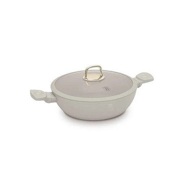 Wok Berlinger Haus Antiaderente com Tampa Sahara Bege 28CM