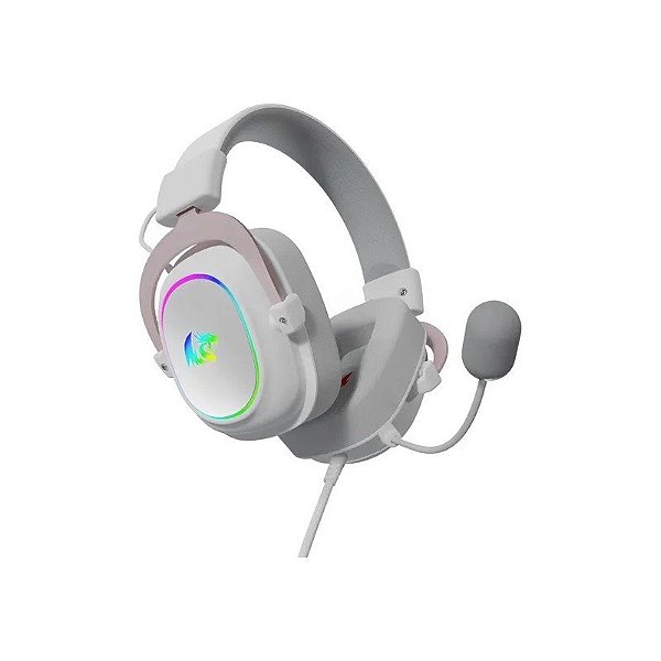 Fone de Ouvido Gamer Redragon Zeus-X H510W-RGB USB - Branco
