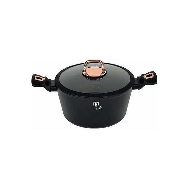 Panela Berlinger Haus Antiaderente com Tampa Preta 24CM