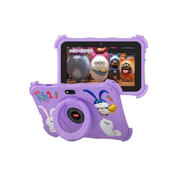 Tablet Infantil C Idea CM89 Wi-Fi 7" 8/256GB Roxo + Capa/Brindes