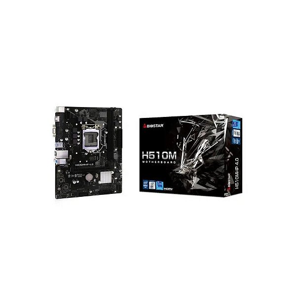 Placa Mãe Biostar H510MHP 4.0, Intel LGA 1200, M-ATX, DDR4, M.2 Nvme, VGA D-Sub, USB 3.2