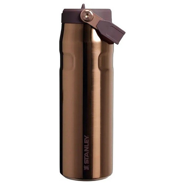 Garrafa Térmica Stanley Iceflow Flip Straw 2.0 - 10-13072-0375 (710mL) Rosa Polido Dourado