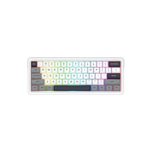 Teclado Gamer Redragon K722WGP RGB Pro Ironguard Sem Fio Inglês - Branco