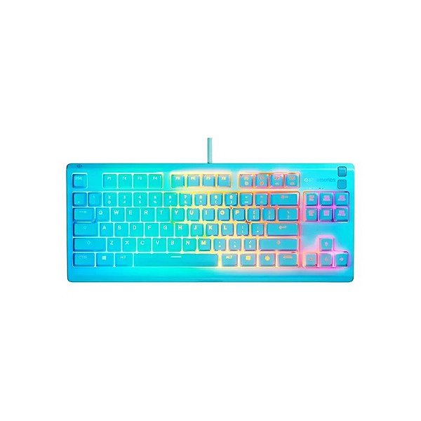 Teclado Gamer Steelseries 64940 Apex 3 TKL RGB - Aqua (Inglês)