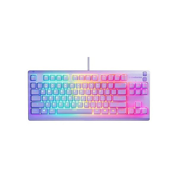 Teclado Gamer Steelseries 64940 Apex 3 TKL RGB - Lavender (Inglês)