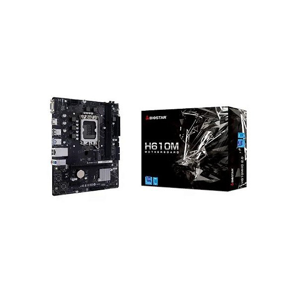 Placa-mãe MB 1700 Biostar H610MHC 2.0 DDR4/HDMI/VGA/M.2/USB3
