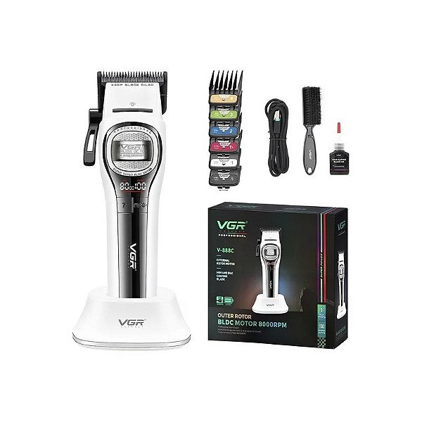 Cortador de Cabelo Voyager VGR V-888C Recarregável - Branco