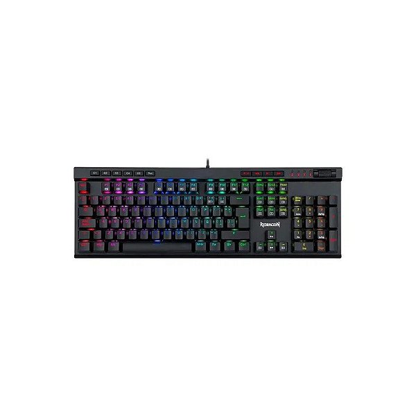 Teclado Gamer Redragon K580RGB Vata com Fio Inglês - Preto