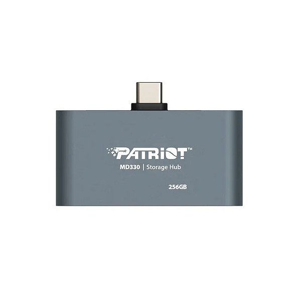 Hub USB-C Patriot PMD256GH013 256GB 3 em 1 - Cinza