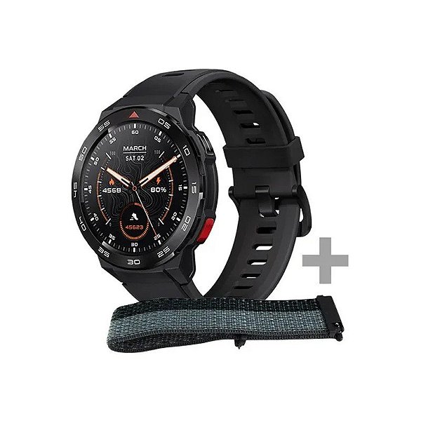 Relógio Mibro GS Pro XPAW013 com GPS/Bluetooth - Preto + Pulseira