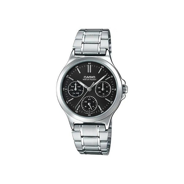 Relógio Analógico Feminino Casio Vintage LTP-V300D-1AUDF - Prata/Preto