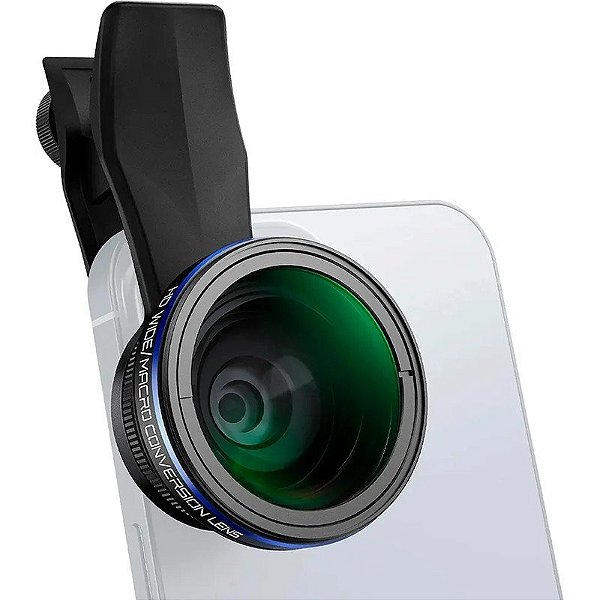 Lente 2 em 1 Grande Angular e Macro 2x para Celular Neewer com Rosca de 17 mm - LS-60