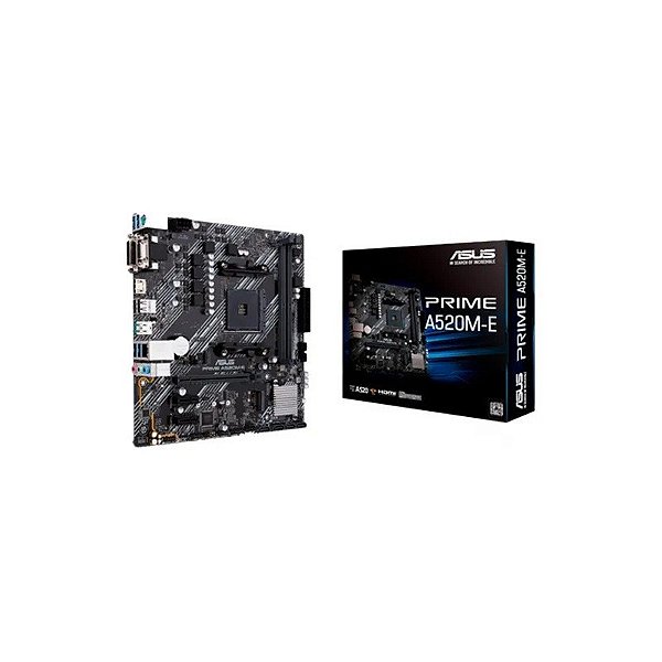 Placa-mãe AM4 Asus A520M-R Prime DDR4/HDMI/M.2