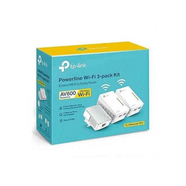 Kit Repetidor TP-Link TL-WPA4220 Powerline AV600 PCK-3