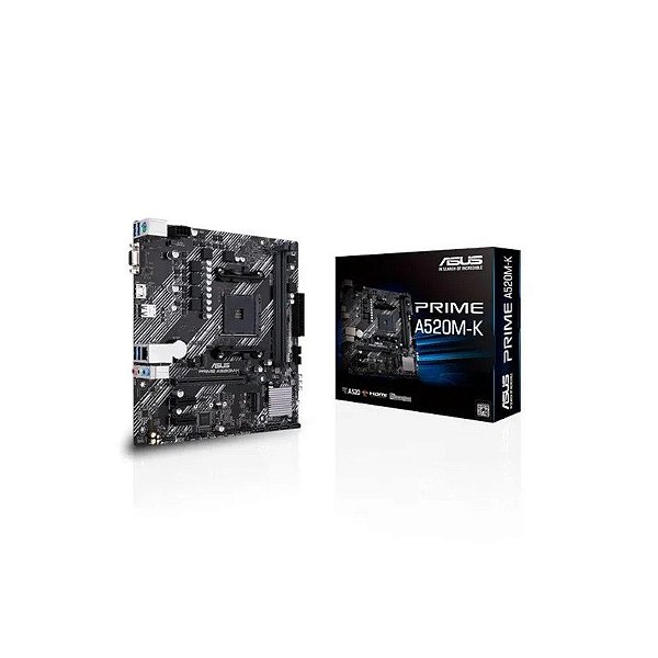 Placa Mãe AMD AM4 Asus Prime A520M-K Micro ATX