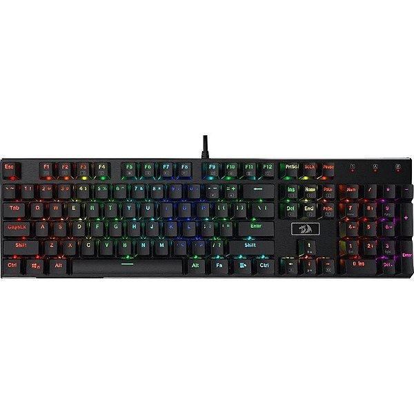 Teclado Gamer Redragon Devarajas K556RGB (Inglês Com Fio) Switch Red