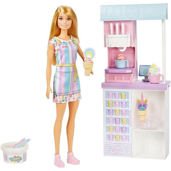 Boneca Barbie Sorveteria Você Pode Ser Tudo Mattel - HCN46
