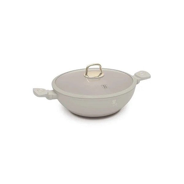 Wok Berlinger Haus Antiaderente com Tampa Sahara Bege 30CM