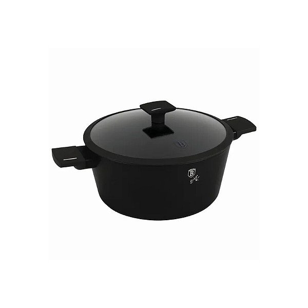 Panela Berlinger Haus Antiaderente com Tampa Preta 28CM