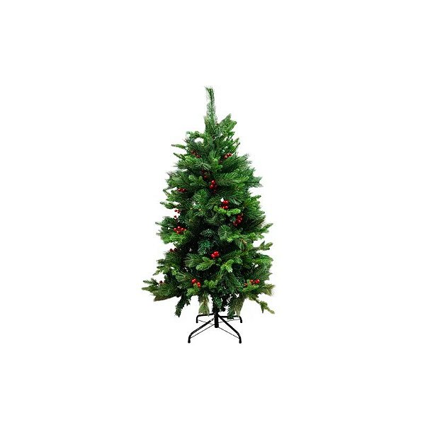 Árvore de Natal Tipo Pinho Artificial com Frutas Vermelhas 1,20M