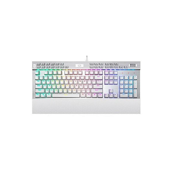 Teclado Gamer Redragon Yama K550W-RGB-1 USB Inglês - Branco