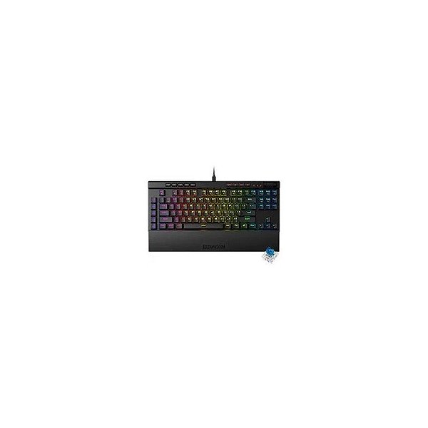 Teclado Gamer Mecânico Redragon K587RGB-Pro Magic-Wand Pro USB / RGB / Azul / Inglês - Preto
