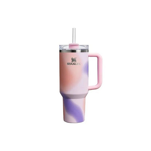 Copo Térmico Stanley The Flowstate Quencher H2.0 Tumbler 10-10825-505 - 1.18L - com Canudo - Rose Petal Motion