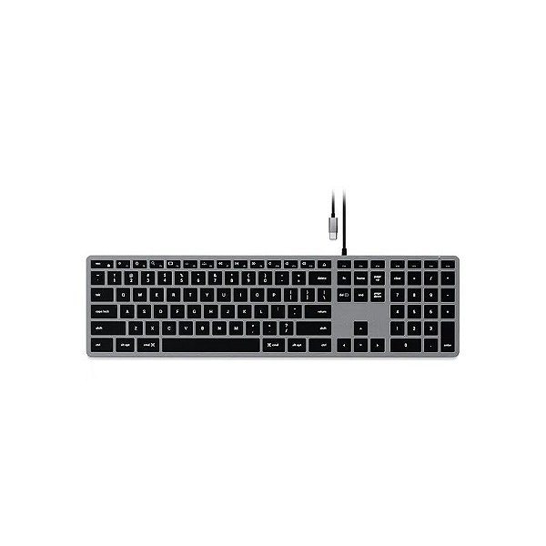 Teclado Satechi ST-UCSW3M W3 Retroiluminado para Mac USB-C - Cinza Espacial