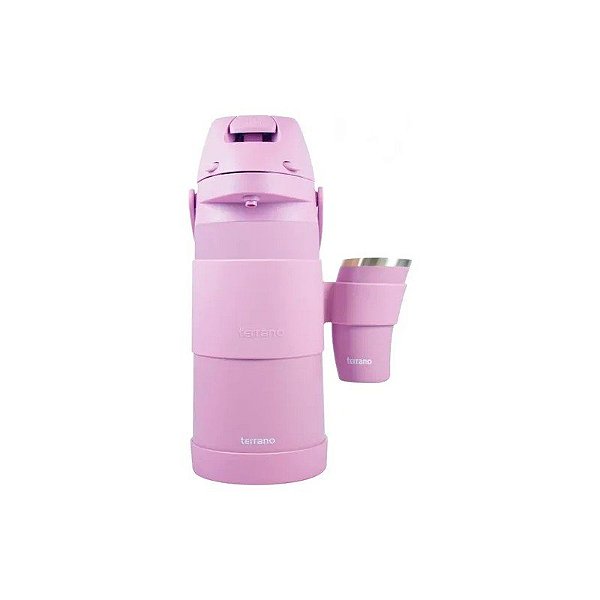 Garrafa Térmica Terrano Tereré - 1.9L - com Cuia Inox - Lilás