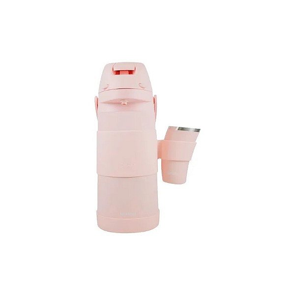 Garrafa Térmica Terrano Tereré - 1.9L - com Cuia Inox - Rosa