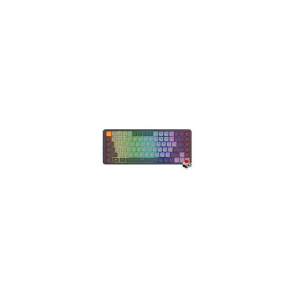 Teclado Gamer Mecânico Redragon K652GG-RGB-Pro Azure Wireless / Vermelho / Inglês - Cinza