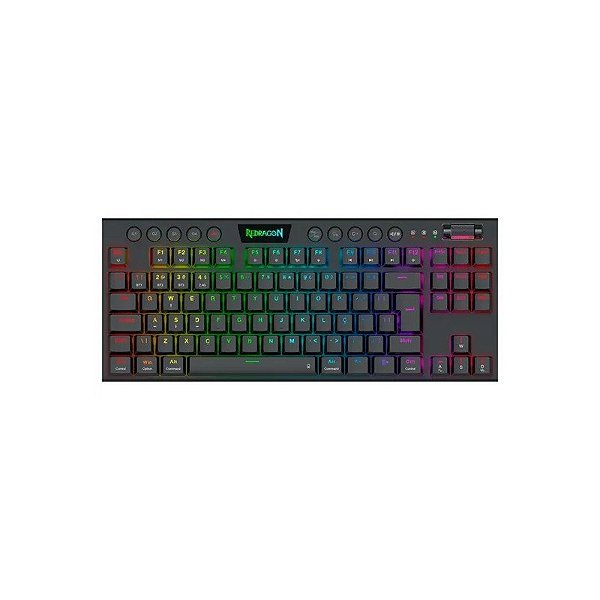 Teclado Redragon K621-RGB-Pro Horus TKL Wireless Usa-Vermelho