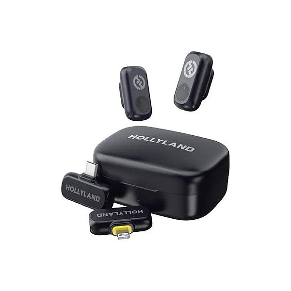 Microfone Sem Fio Hollyland Lark A1 Combo - USB-C/Lightning - Recarregável - Cinza Espacial