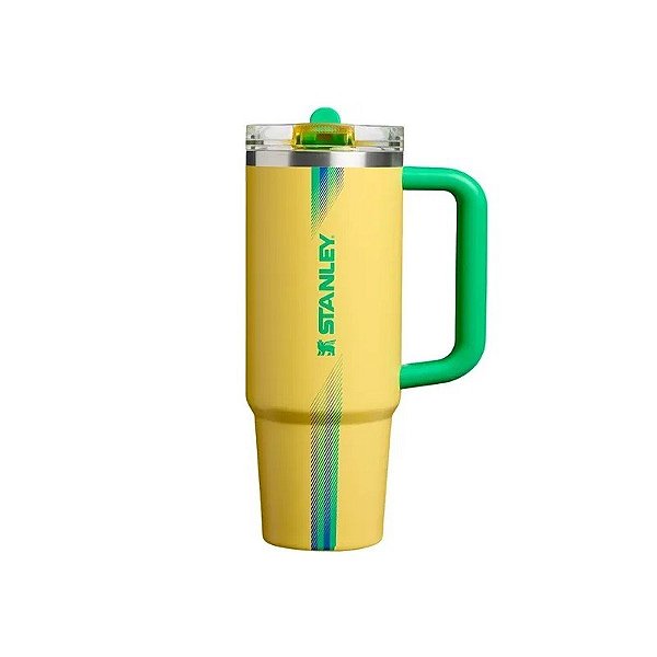 Copo Térmico Stanley Quencher Protour Tumbler de 887 ml - Verde Amarelo Time