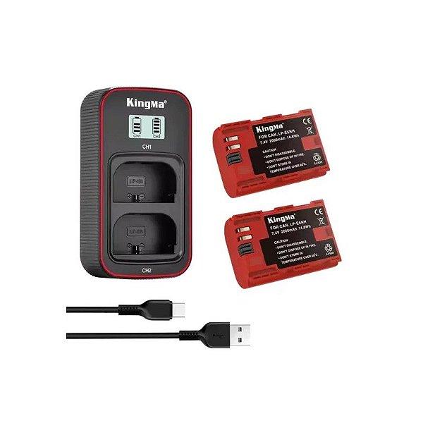 Kit Kingma LP-E6NH 2 Baterias + Carregador