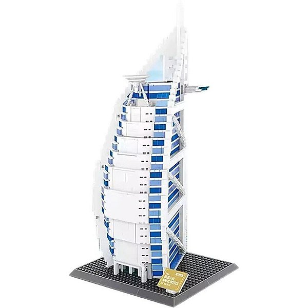 Blocos de Construção Architecture Burj al Arab Hotel Wange - 5220 (1306 Peças)