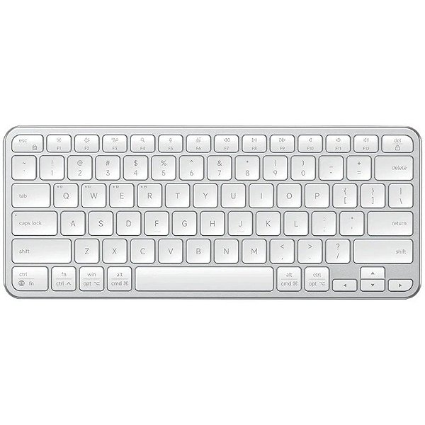 Teclado Sem Fio Satechi ST-KEXS-EN Slim EX1 Wireless Keyboard Bluetooth Prata