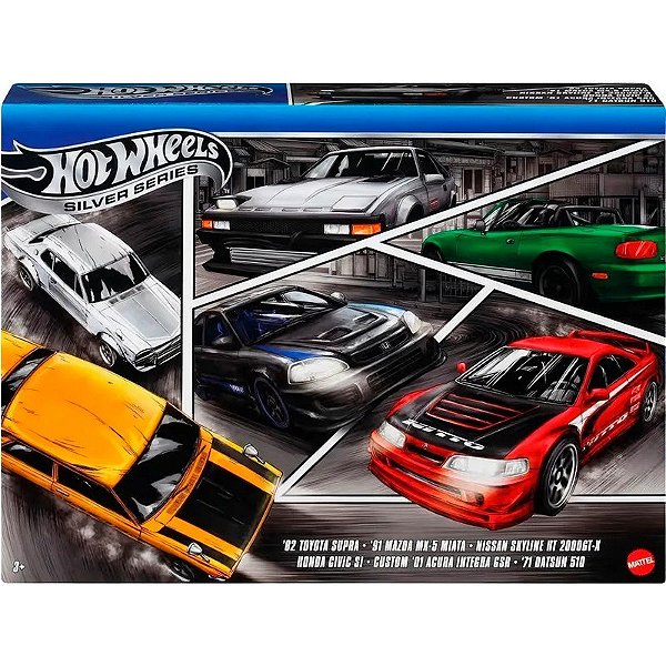 Jogos de Carrinhos Hot Wheels Carro Japonês Mattel - JBJ87 (6 unidades)