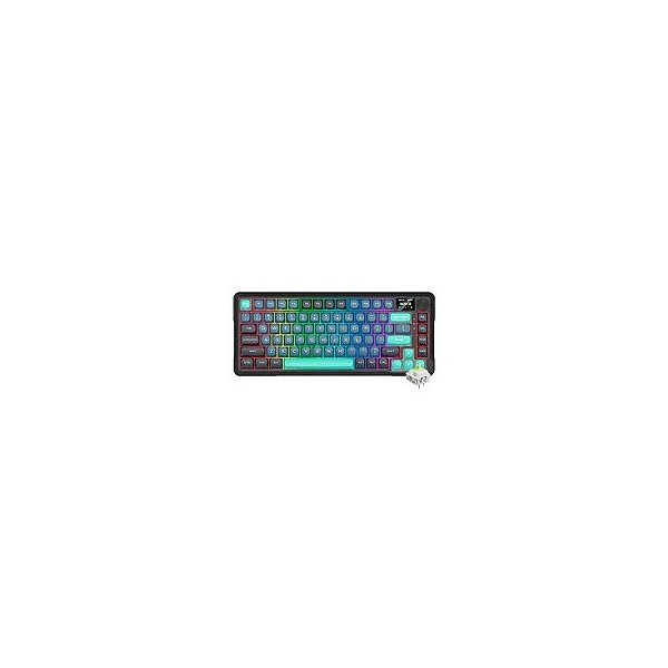 Teclado Gamer Mecânico Redragon K724GBG-RGB-Pro Behemoth Pro Wireless / RGB / Preto