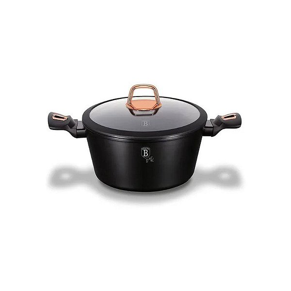 Panela Berlinger Haus Antiaderente com Tampa Preta 28CM