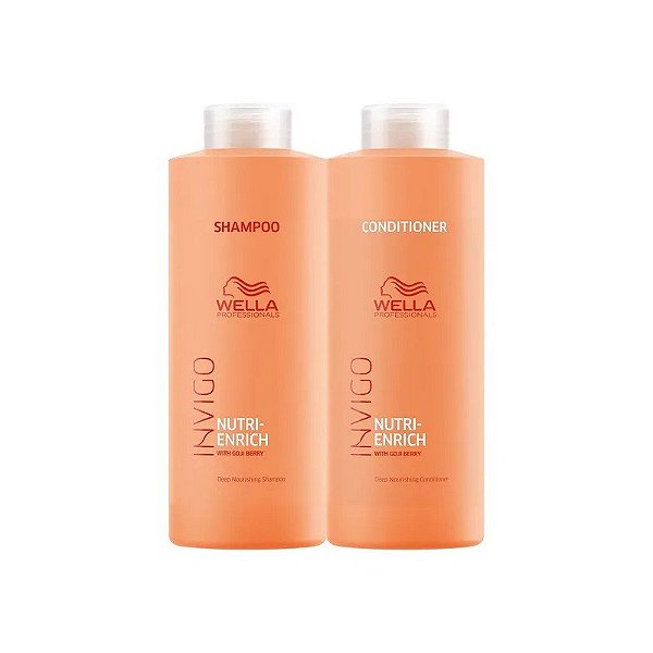 Kit Wella Invigo Nutri-Enrich Shampoo 1L + Condicionador 1L