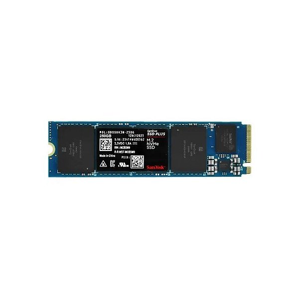 SSD M.2 de 250GB da SanDisk SDSSDA3N-250G-G26 2400 MB/s de Leitura - Preto/Azul